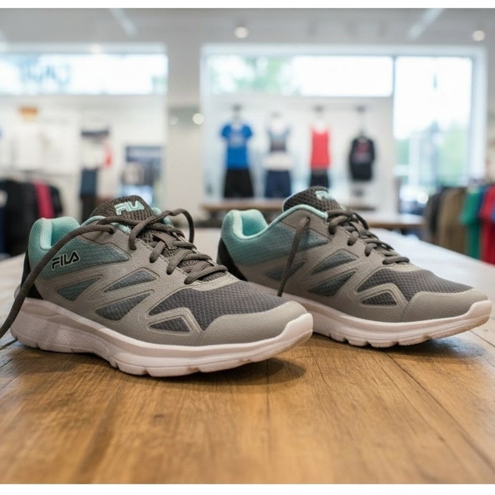 FILA Women's Memory Panorama 9 Running Shoes Size 7.5 Grey Blue 5RM02167-254